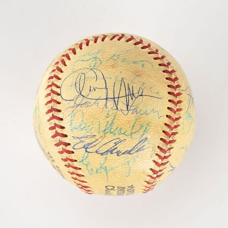 Lot #8256  1969 New York Mets World Series Champions Team Signed Baseball with 25 Signatures including Hodges, Ryan and Seaver! - JSA LOA - Image 3
