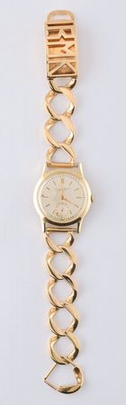 Lot #8444  1951 Look Magazine All America Baseball Team Solid 14K Gold Watch Presented to Ralph Kiner - Image 1
