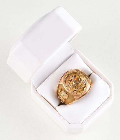 Lot #8441  Rare 1964 New York Mets 10K Gold Ring Presented to Ralph Kiner to Commemorate the Opening of Shea Stadium - Image 1