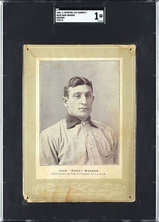 Lot #8006  1904-11 W600 Sporting Life Cabinet Honus Wagner - SGC 1 (Type 4) - Image 1