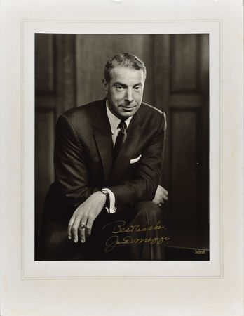 Lot #8384 Joe DiMaggio Oversized Signed Bachrach Photograph - Image 1