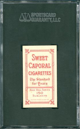 Lot #8012  1909 T206 Sweet Caporal Joe Tinker Portrait - SGC NM/MT 8 - Image 2