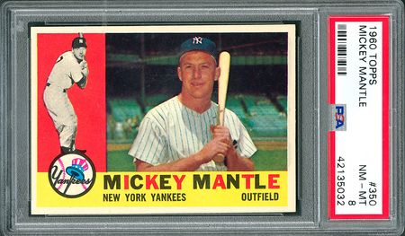 Lot #8079  1960 Topps #350 Mickey Mantle - PSA NM-MT 8 - Image 2