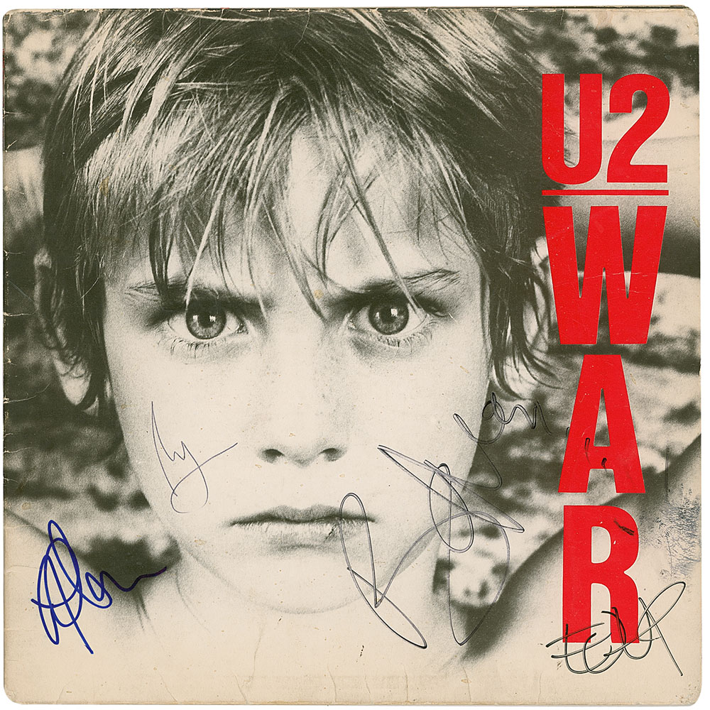 レア　u2 直筆サインCD WAR bono edge Larry adam レア u2 直筆サインCD WAR bono edge Larry adam - メルカリ