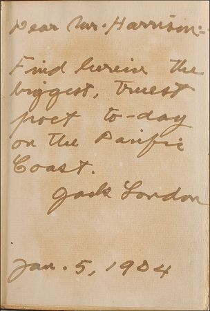 Lot #448 Jack London: London pays tribute to California poet George Sterling, “the biggest, truest poet to-day on the Pacific Coast” - Image 1
