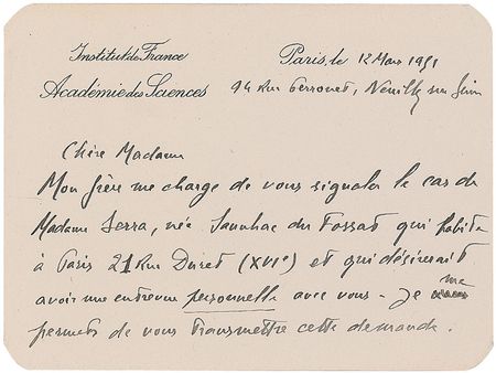 Lot #191 Louis de Broglie: Regarding his 