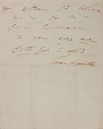 Lot #159 Lady Emma Hamilton Handwritten Letter Signed - Image 3