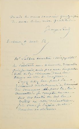 Lot #459 George Sand Handwritten Letter Signed - Image 2