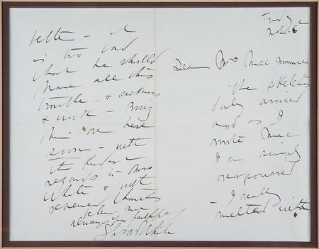 Lot #434 Stanford White Handwritten Letter Signed - Image 2