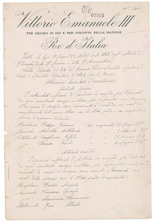 Lot #223 Benito Mussolini and Vittorio Emanuele III - Image 1