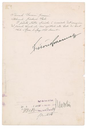 Lot #223 Benito Mussolini and Vittorio Emanuele III - Image 2