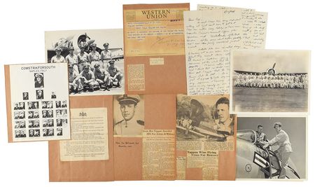 Lot #264 Battle of Midway: Medals and Documents Belonging to Capt. Benjamin Tappan, Jr., USN, Awarded the Distinguished Flying Cross for Actions at Midway: Remarkable archive of a WWII pilot, including his Distinguished Flying Cross awarded for heroism at Midway - Image 3