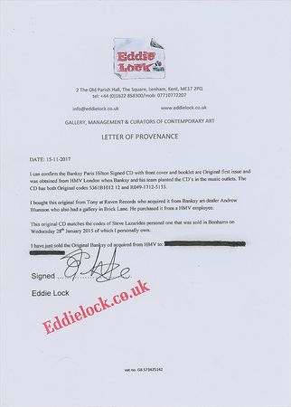 Lot #408 Banksy: Banksy takes aim at Paris Hilton's debut album - Image 10