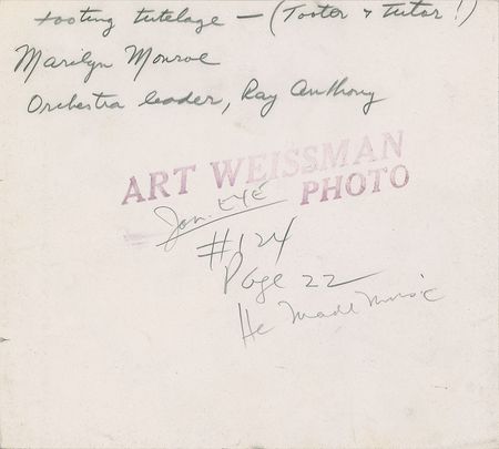 Lot #697 Marilyn Monroe and Ray Anthony Photograph - Image 2