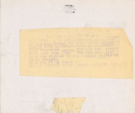 Lot #691 Marilyn Monroe and Arthur Miller Photograph - Image 2