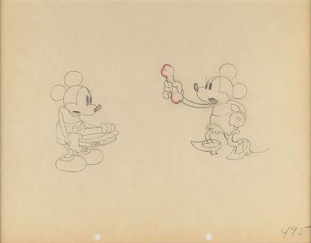 Lot #858 Mickey and Minnie Mouse production drawing from  Puppy Love - Image 2