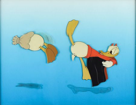 Lot #875 Donald Duck production cel from Donald's Better Self Production Cel - Image 2