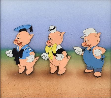 Lot #877 The Three Pigs production cel from the Silly Symphonies cartoon The Practical Pig Production Cel - Image 2