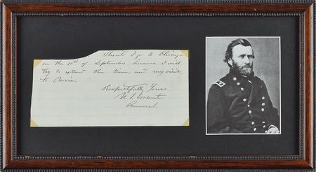 Lot #38 U. S. Grant Partial Handwritten Letter