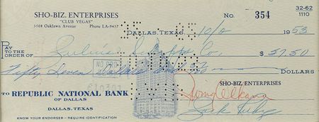 Lot #239 Jack Ruby Check - Image 2