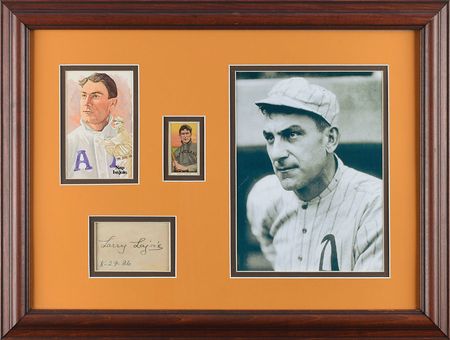 Lot #809 Larry Lajoie Signature and T206 Card - Image 1