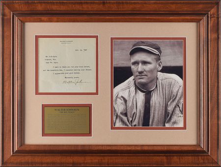 Lot #807 Walter Johnson Typed Letter Signed - Image 1