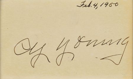 Lot #821 Cy Young Signature - Image 2