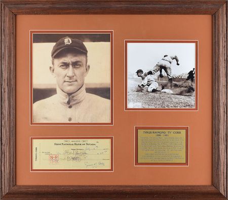Lot #805 Ty Cobb Check - Image 1