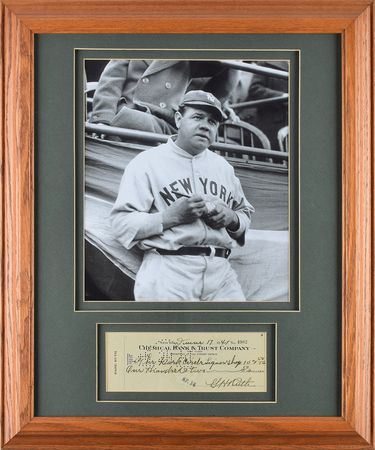 Lot #816 Babe Ruth: The 'Babe' buys booze—a check to the Park Circle Liquor Shop - Image 1