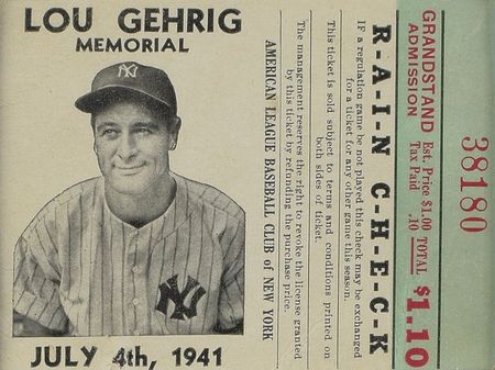 Lot #808 Lou Gehrig: Superlative 'Iron Horse' signature displayed with a rare program and ticket stub - Image 3