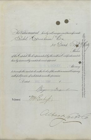 Lot #169 Benjamin Guggenheim Signed Document - Image 2