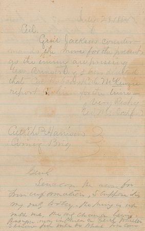Lot #258 Thomas Harrison Handwritten Letter Signed - Image 1