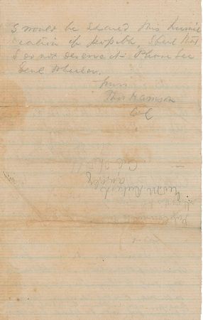 Lot #258 Thomas Harrison Handwritten Letter Signed - Image 2