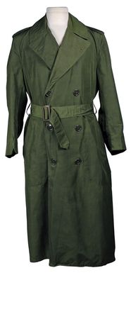 Lot #175 Lee Harvey Oswald: Oswald?s government issue Marine Corp raincoat, stenciled with his name - Image 1