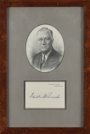 Lot #56 Franklin D. Roosevelt White House Card - Image 1