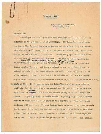 Lot #117 William H. Taft: 
