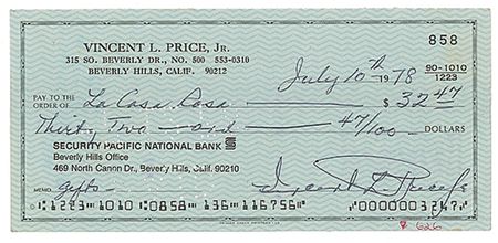 Lot #704 Vincent Price - Image 2
