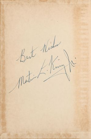 Lot #131 Martin Luther King, Jr: Signed first edition of Stride Toward Freedom?Dr. King's first book - Image 1