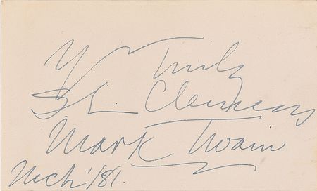 Lot #438 Samuel L. Clemens Signature - Image 1