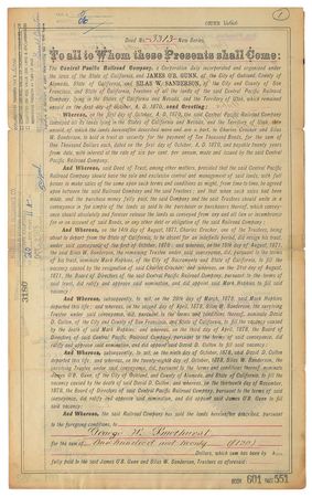Lot #136 Charles Crocker Signed Document - Image 3