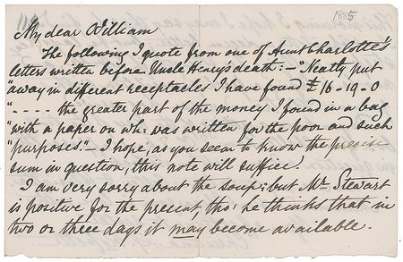 Lot #505 Christina Rossetti Handwritten Letter Signed - Image 1