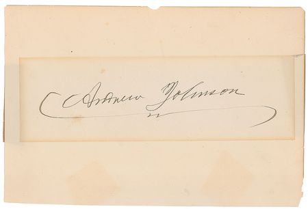 Lot #35 Andrew Johnson Signature
