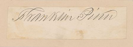 Lot #27 Franklin Pierce Signature