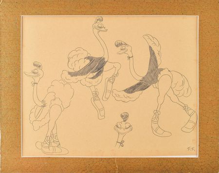Lot #978 Madame Upanova hand-drawn model sheet by Frank Follmer, and initialed by him, from Fantasia Hand-Drawn Model Sheet By Frank Follmer - Image 1