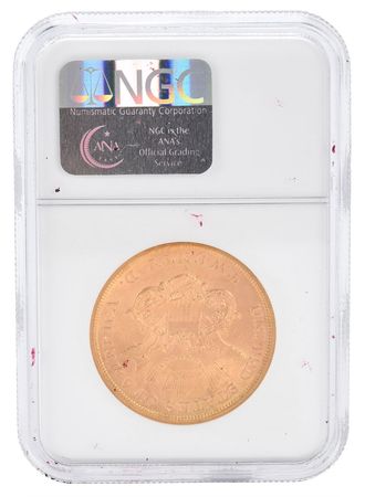 Lot #134 1865-S $20 Gold Liberty Head Double Eagle Coin recovered from the SS Brother Jonathan Shipwreck (NGC MS63): Remarkable NGC MS63 $20 Gold Liberty Head Double Eagle recovered from a Civil War-era shipwreck - Image 2