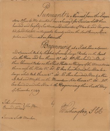 Lot #1 George Washington: The earliest Washington