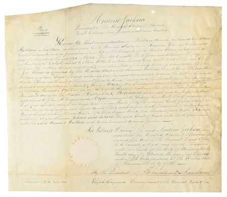 Lot #13 Andrew Jackson Signed Document