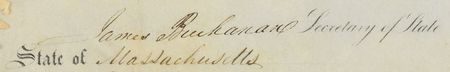 Lot #20 James K. Polk and James Buchanan Signed Document - Image 2