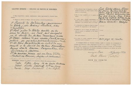 Lot #466 Aleksey Nikolayevich Tolstoy Signed Document - Image 2