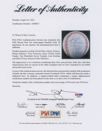 Lot #798 Boston Red Sox: 2004 Baseball - Image 7